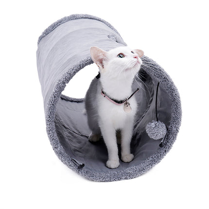 Plush Cat Tunnel with Peek Hole & Toy Ball