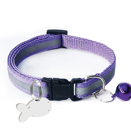 Reflective Nylon Pet Collar – Adjustable Safety Collar for Dogs & Cats