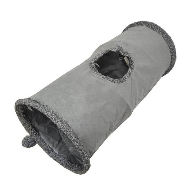 Plush Cat Tunnel with Peek Hole & Toy Ball