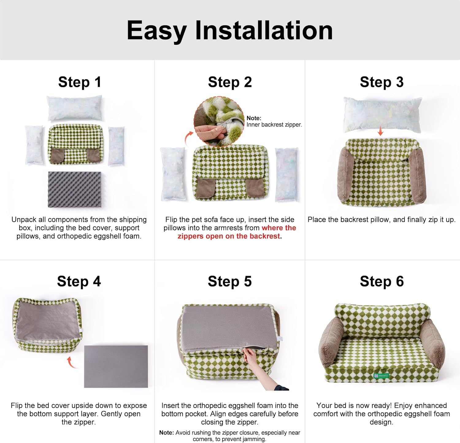 Washable Non-Slip Sofa for Small & Medium Dogs 