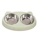 Double Stainless Steel Pet Bowls – Cute Ear Design