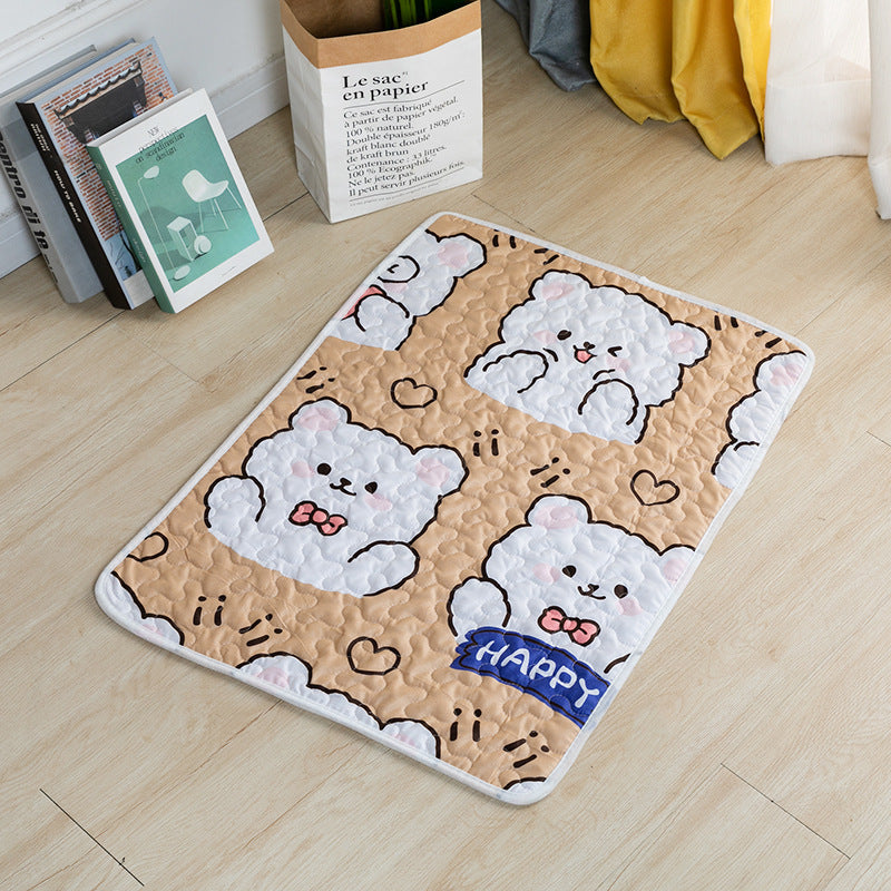 Breathable & Non-Slip Pet Bed Liner cotton sleep mat for dog