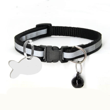 Reflective Nylon Pet Collar – Adjustable Safety Collar for Dogs & Cats