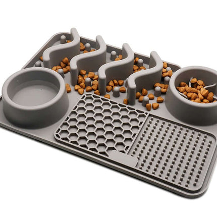Multi-functional Pet Food Bowl Slow Food Dinner Basin Pad