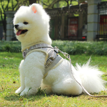 Soft Breathable Pet Harness & Leash Set – Reflective, Lightweight & Stylish (XS–XL)
