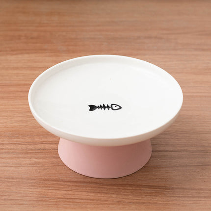 Elevated Ceramic Cat Bowl – Anti-Vomit & Comfortable Eating