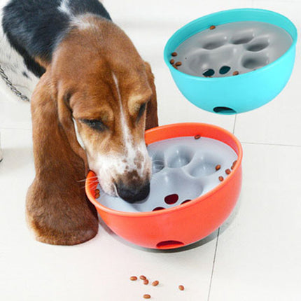 Paw Print Slow Feeder Bowl – Anti-Choking Design