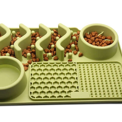 Multi-functional Pet Food Bowl Slow Food Dinner Basin Pad