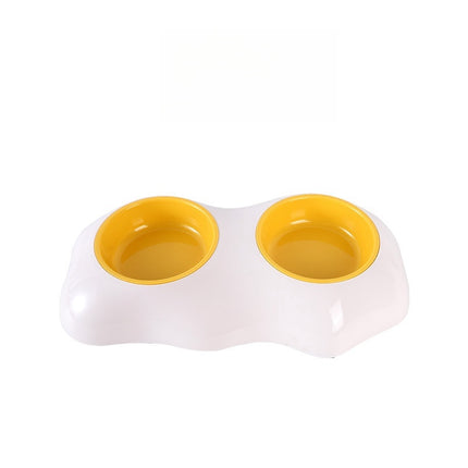 Double Pet Bowl Set – Egg Yolk Design