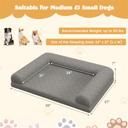 Premium Orthopedic Dog Bed – Supportive & Calming Comfort for All Dogs (Gray, Large)