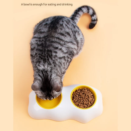 Double Pet Bowl Set – Egg Yolk Design