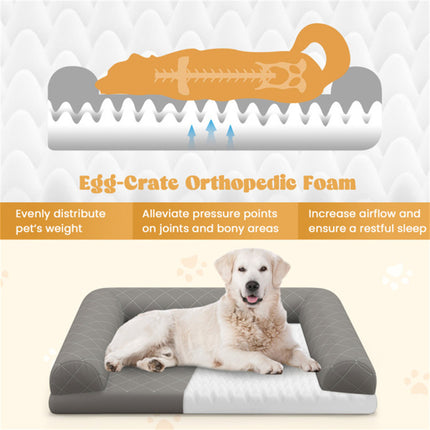 Premium Orthopedic Dog Bed – Supportive & Calming Comfort for All Dogs (Gray, Large)