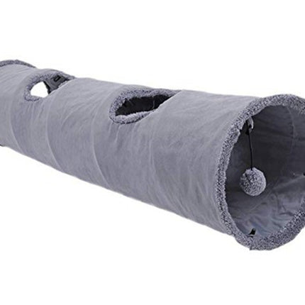 Plush Cat Tunnel with Peek Hole & Toy Ball