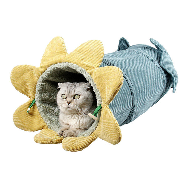 Flower Tunnel Toy for Cats – Cozy & Fun