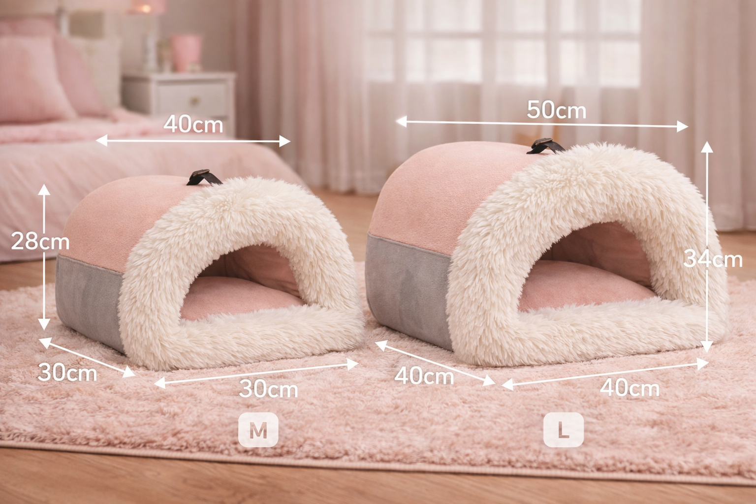 Fluffy Pet Cave – Cozy Calming Cat Bed