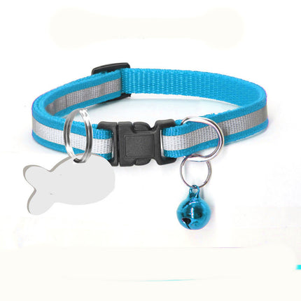 Reflective Nylon Pet Collar – Adjustable Safety Collar for Dogs & Cats