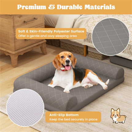 Premium Orthopedic Dog Bed – Supportive & Calming Comfort for All Dogs (Gray, Large)