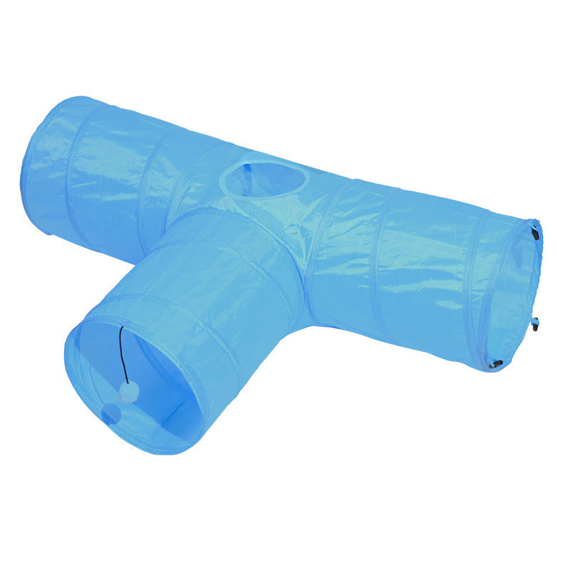 3-Way Cat Tunnel with Toy Ball