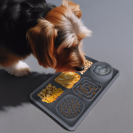 Multi-Section Slow Feeder Lick Mat for Dogs & Cats