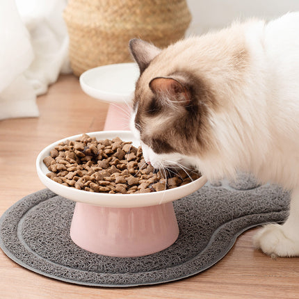 Elevated Ceramic Cat Bowl – Anti-Vomit & Comfortable Eating
