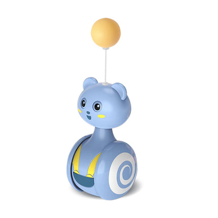 Interactive Cat Rolling Toy with Feather