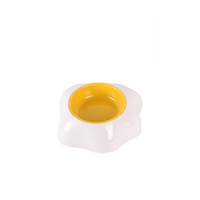 Double Pet Bowl Set – Egg Yolk Design