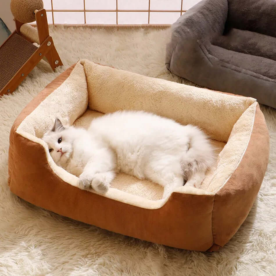 Cozy Plush Pet Bed Soft Warm & Stylish Comfort for Cats and Dogs