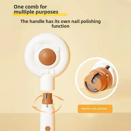 2-in-1 Electric Pets: Nail Trimmer & Soft Brush – Care & Relax Your Furry